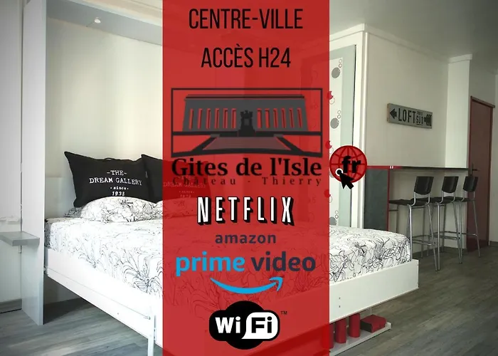 Apartment De L'isle Centre-ville - Wifi Fibre - Netflix, Disney, Amazon - Sejours Pro